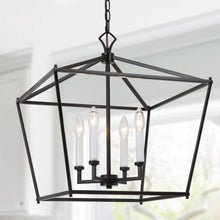 Mizuna 4-Light Small Black Chandelier