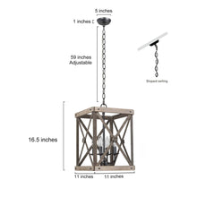 Pulchrior 4-Light Mini Wood Chandelier