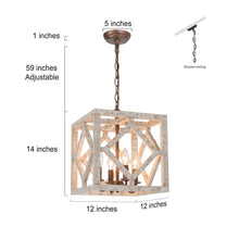 Sesuvium 4-Light Mini Wood Chandelier