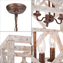 Sesuvium 4-Light Mini Wood Chandelier