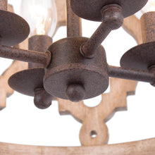 Deladykir 4-Light Small Wood Chandelier