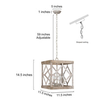 Ellirazani 4-Light Mini Wood Chandelier