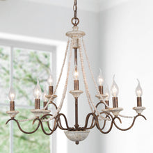 Viola 9-Light Large Wood Chandelier