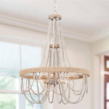 Ascidiacea 4-Light Small Wood Chandelier