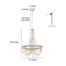 Ascidiacea 4-Light Small Wood Chandelier