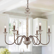 Cauliflower 6-Light Large Wood Chandelier