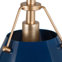 Colbert 1-Light 8" Blue Modern Cone Pendant Light Fixtures