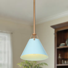 Colbert 1-Light Mini Blue Modern Pendant Light Fixtures