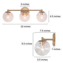 Putalisrea 3-Light Gold Vanity Light