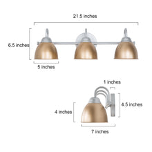 3-Light Gold Vanity Light