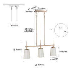 Sanantonio 3-Light 25-in Gold Modern Linear Kitchen Island Light