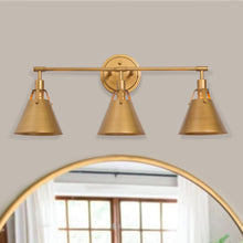 Ives 3-Light Gold Vanity Light