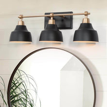 Hyelducc 3-Light Black and Gold Vanity Light