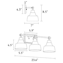 Hyelducc 3-Light White Vanity Light