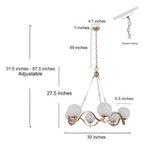 Marlon 6-Light Large Gold Chandelier