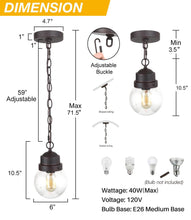 Aestivate 1-Light Transitional Rusty Bronze Outdoor Pendant Light