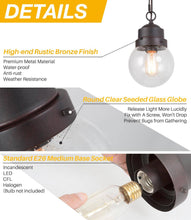 Aestivate 1-Light Transitional Rusty Bronze Outdoor Pendant Light