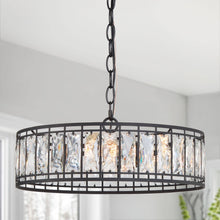 Chispa 3-Light Small Black Crystal Chandelier