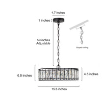 Chispa 3-Light Small Black Crystal Chandelier