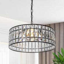 Chispa 3-Light Small Black Crystal Chandelier