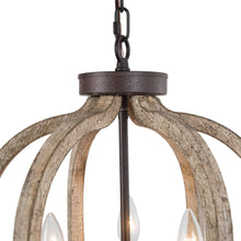 Alderfell 3-Light Small Wood Chandelier