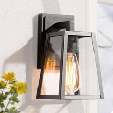 Amy 10"H 1-Light Black Outdoor Wall Light