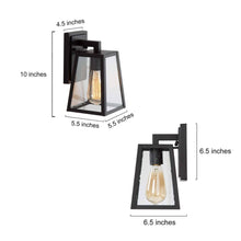 Amy 10"H 1-Light Black Outdoor Wall Light