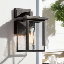 Mesonoxian 10.5"H 1-Light Black Outdoor Wall Light