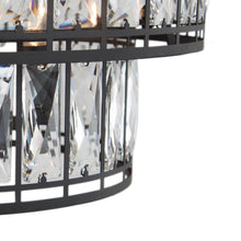 Chispa 4-Light Small Black Crystal Chandelier