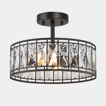 Chispa 2-Light Black Semi-Flush-Mount