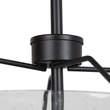 Chispa 1-Light 5.5" Black Crystal Cylinder Modern Pendant Light Fixtures