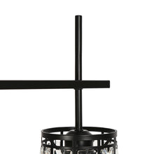 Chispa 3-Light 31.5-in Black Modern Linear Crystal Kitchen Island Light