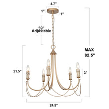 Almonslva 5-Light Medium Gold Chandelier