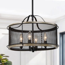 Ophrys 4-Light Small Black Chandelier