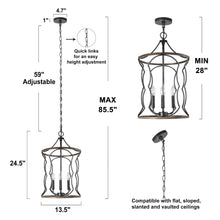 Celosia 4-Light Mini Wood Chandelier