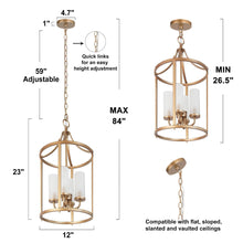 Anthriscus 4-Light Mini Gold Chandelier