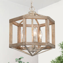 Penetrar 3-Light Small Wood Chandelier