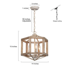 Penetrar 3-Light Small Wood Chandelier