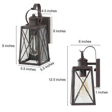 Pachypoda 12.5"H 1-Light Rust Outdoor Wall Light Set of 2