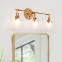 Ives 3-Light Gold Vanity Light