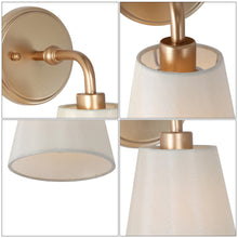 Capaneusnoien 1-Light Modern Gold Fabric Cone Wall Sconces