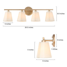 Galateia 4-Light Gold Vanity Light