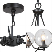 Heliotropis 5-Light Medium Black Chandelier