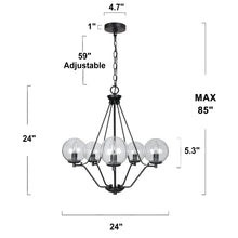 Heliotropis 5-Light Medium Black Chandelier