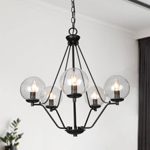 Heliotropis 5-Light Medium Black Chandelier