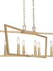 Falkowitz 6-Light 28.5-in Gold Rectangle Kitchen Island Light