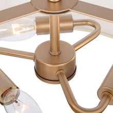 Resplendor 3-Light Small Gold Semi-Flush-Mount Light