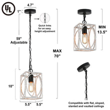 Hutchisson 1-Light Mini Black Farmhouse Pendant Light Fixtures