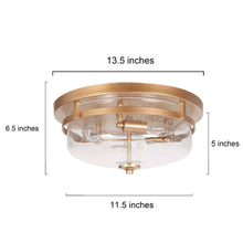 Capybara 3-Light Small Gold Flush-Mount Light