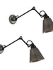 Aurelienne 1-Light 2 Pack Black & Gray Swing Arm Wall Sconces